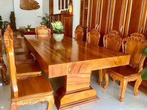 Bộ bàn ăn gỗ 8 ghế