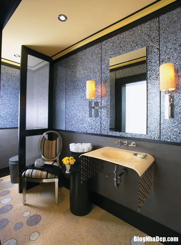 Những căn phòng tắm dành cho khách nhỏ nhắn mà vô cùng sành điệu