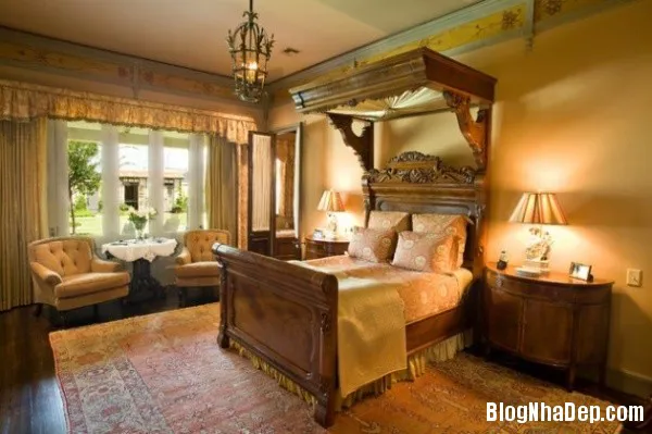 Phòng ngủ mang phong cách Victorian xinh đẹp