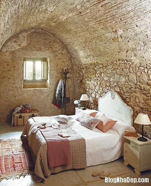 Phòng ngủ mộc mạc cho giấc ngủ nồng nàn