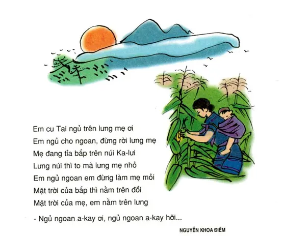 Bình giảng bài thơ “Khúc hát ru những em bé lớn trên lưng mẹ”