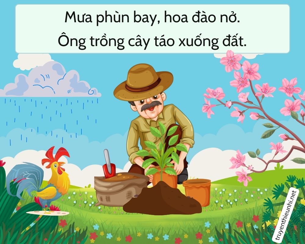 Truyện tranh có hình Cây táo