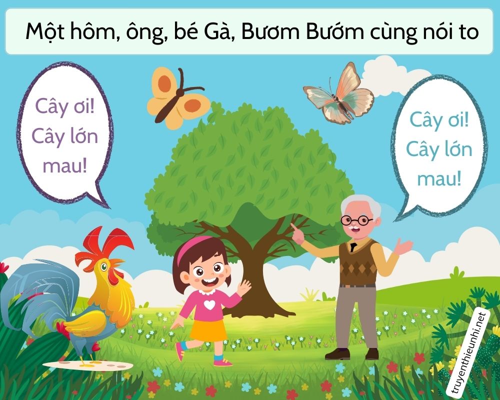 Truyện tranh có hình Cây táo