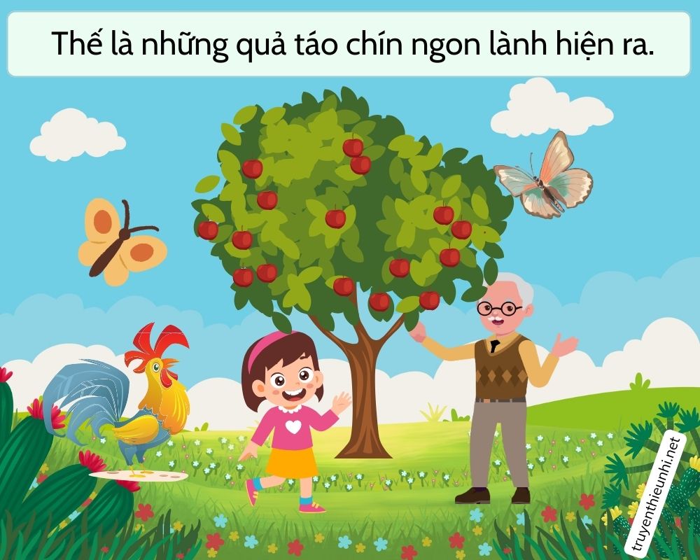 Truyện tranh có hình Cây táo