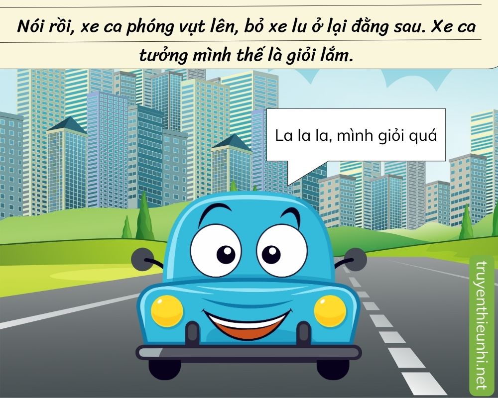 Truyện tranh Xe lu và xe ca