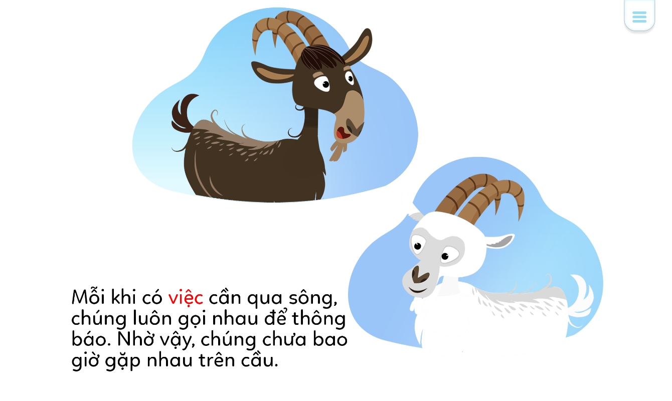 Truyện tranh Hai chú dê qua cầu